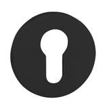 Quality image of Tupai Rapido 5S Line Euro Escutcheons on 5mm Slimline Round Rose - Pearl Black | Sku. tescer5smb | available from Trade Door Handles.