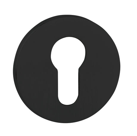 Quality image of Tupai Rapido 5S Line Euro Escutcheons on 5mm Slimline Round Rose - Pearl Black | Sku. tescer5smb | available from Trade Door Handles.