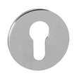 Quality image of Tupai Rapido 5S Line Euro Escutcheons on 5mm Slimline Round Rose - Bright Polished Chrome | Sku. tescer5spc | available from Trade Door Handles.