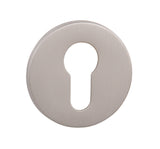 Quality image of Tupai Rapido 5S Line Euro Escutcheons on 5mm Slimline Round Rose - Pearl Nickel | Sku. tescer5spl | available from Trade Door Handles.
