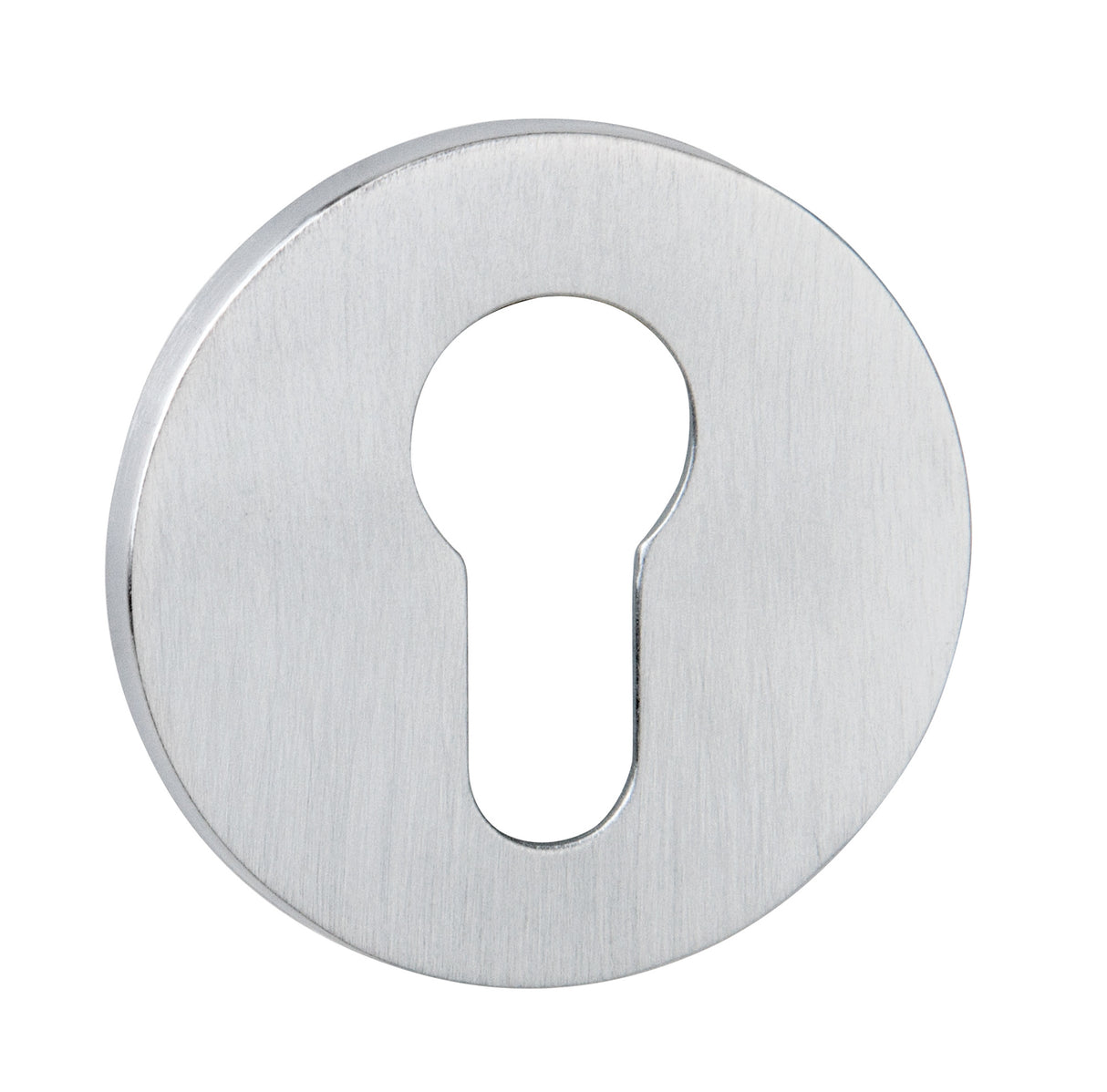 Quality image of Tupai Rapido 5S Line Euro Escutcheons on 5mm Slimline Round Rose - Satin Chrome | Sku. tescer5ssc | available from Trade Door Handles.