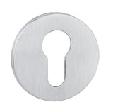 Quality image of Tupai Rapido 5S Line Euro Escutcheons on 5mm Slimline Round Rose - Satin Chrome | Sku. tescer5ssc | available from Trade Door Handles.