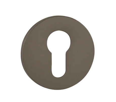 Quality image of Tupai Rapido 5S Line Euro Escutcheons on 5mm Slimline Round Rose - Titanium | Sku. tescer5stt | available from Trade Door Handles.