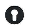 Quality image of Tupai Rapido CurvaLine Euro Escutcheons on Round Rose - Pearl Black | Sku. tescermb | available from Trade Door Handles.