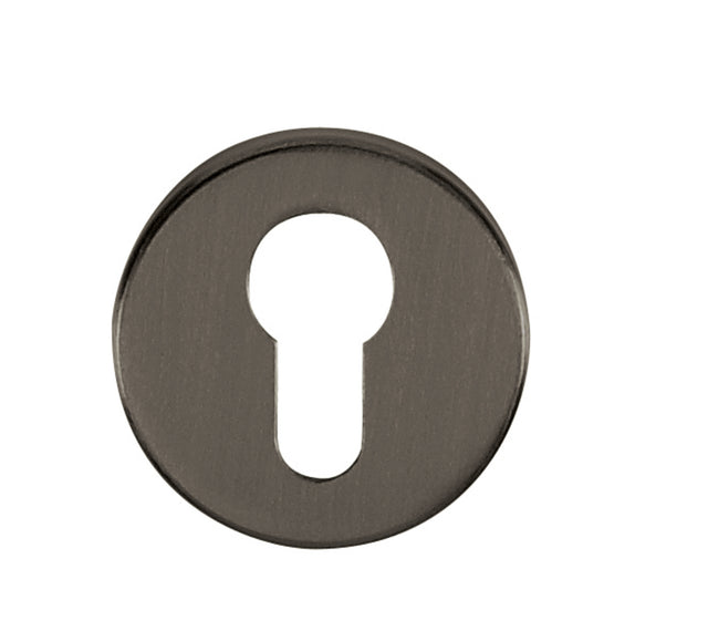 Quality image of Tupai Rapido CurvaLine Euro Escutcheons on Round Rose - Titanium | Sku. tescertt | available from Trade Door Handles.