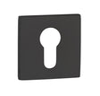 Quality image of Tupai Rapido 5S Line Euro Escutcheons on 5mm Slimline Square Rose - Pearl Black | Sku. tesces5smb | available from Trade Door Handles.