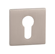 Quality image of Tupai Rapido 5S Line Euro Escutcheons on 5mm Slimline Square Rose - Pearl Nickel | Sku. tesces5spl | available from Trade Door Handles.