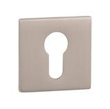 Quality image of Tupai Rapido 5S Line Euro Escutcheons on 5mm Slimline Square Rose - Pearl Nickel | Sku. tesces5spl | available from Trade Door Handles.