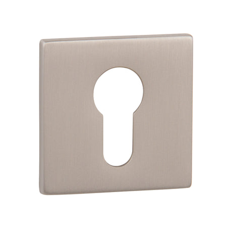 Quality image of Tupai Rapido 5S Line Euro Escutcheons on 5mm Slimline Square Rose - Pearl Nickel | Sku. tesces5spl | available from Trade Door Handles.