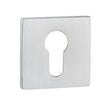 Quality image of Tupai Rapido 5S Line Euro Escutcheons on 5mm Slimline Square Rose - Satin Chrome | Sku. tesces5ssc | available from Trade Door Handles.