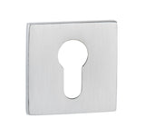 Quality image of Tupai Rapido 5S Line Euro Escutcheons on 5mm Slimline Square Rose - Satin Chrome | Sku. tesces5ssc | available from Trade Door Handles.