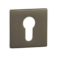 Quality image of Tupai Rapido 5S Line Euro Escutcheons on 5mm Slimline Square Rose - Titanium | Sku. tesces5stt | available from Trade Door Handles.