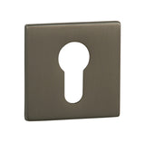 Quality image of Tupai Rapido 5S Line Euro Escutcheons on 5mm Slimline Square Rose - Titanium | Sku. tesces5stt | available from Trade Door Handles.