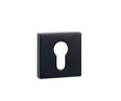 Quality image of Tupai Rapido Curva/QuadraLine Euro Escutcheons on Square Rose - Pearl Black | Sku. tescesmb | available from Trade Door Handles.