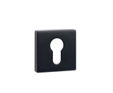 Quality image of Tupai Rapido Curva/QuadraLine Euro Escutcheons on Square Rose - Pearl Black | Sku. tescesmb | available from Trade Door Handles.