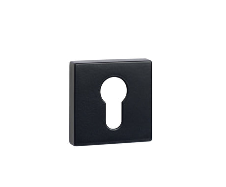 Quality image of Tupai Rapido Curva/QuadraLine Euro Escutcheons on Square Rose - Pearl Black | Sku. tescesmb | available from Trade Door Handles.