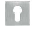 Quality image of Tupai Rapido Curva/QuadraLine Euro Escutcheons on Square Rose - Satin Chrome | Sku. tescessc | available from Trade Door Handles.