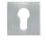 Quality image of Tupai Rapido Curva/QuadraLine Euro Escutcheons on Square Rose - Satin Chrome | Sku. tescessc | available from Trade Door Handles.