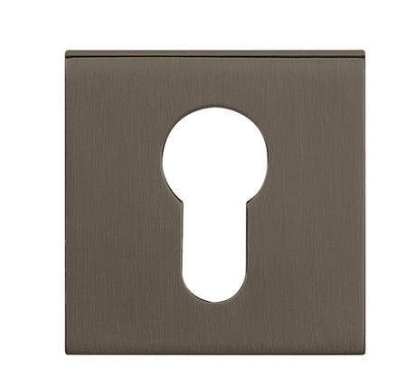 Quality image of Tupai Rapido Curva/QuadraLine Euro Escutcheons on Square Rose - Titanium | Sku. tescestt | available from Trade Door Handles.