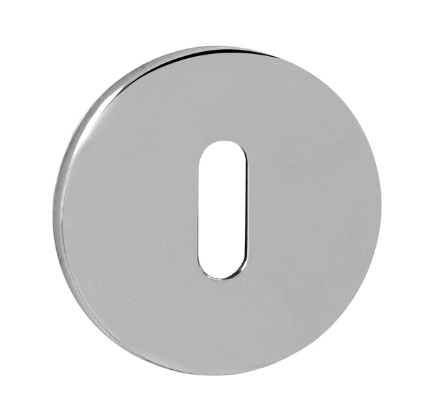 Quality image of Tupai Rapido 5S Line Key Escutcheons on 5mm Slimline Round Rose - Bright Polished Chrome | Sku. tesckr5spc | available from Trade Door Handles.