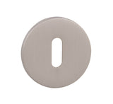 Quality image of Tupai Rapido 5S Line Key Escutcheons on 5mm Slimline Round Rose - Pearl Nickel | Sku. tesckr5spl | available from Trade Door Handles.