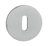 Quality image of Tupai Rapido 5S Line Key Escutcheons on 5mm Slimline Round Rose - Satin Chrome | Sku. tesckr5ssc | available from Trade Door Handles.