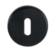 Quality image of Tupai Rapido CurvaLine Key Escutcheons on Round Rose - Pearl Black | Sku. tesckrmb | available from Trade Door Handles.