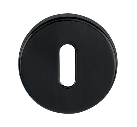 Quality image of Tupai Rapido CurvaLine Key Escutcheons on Round Rose - Pearl Black | Sku. tesckrmb | available from Trade Door Handles.