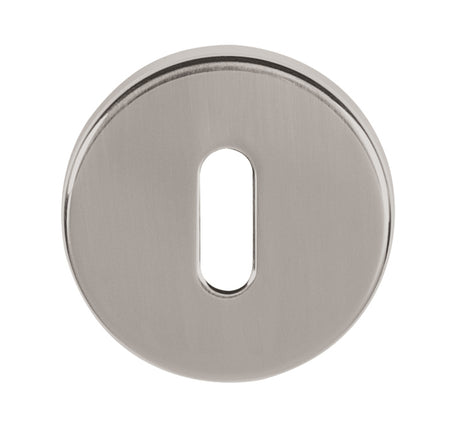 Quality image of Tupai Rapido CurvaLine Key Escutcheons on Round Rose - Pearl Nickel | Sku. tesckrpl | available from Trade Door Handles.