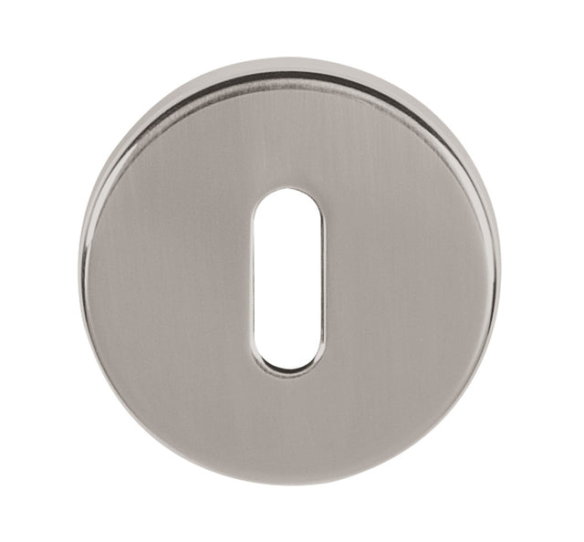 Quality image of Tupai Rapido CurvaLine Key Escutcheons on Round Rose - Pearl Nickel | Sku. tesckrpl | available from Trade Door Handles.