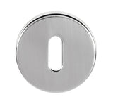 Quality image of Tupai Rapido CurvaLine Key Escutcheons on Round Rose - Satin Chrome | Sku. tesckrsc | available from Trade Door Handles.
