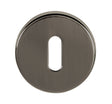 Quality image of Tupai Rapido CurvaLine Key Escutcheons on Round Rose - Titanium | Sku. tesckrtt | available from Trade Door Handles.