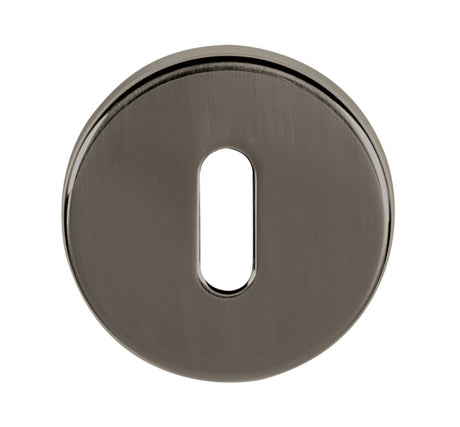 Quality image of Tupai Rapido CurvaLine Key Escutcheons on Round Rose - Titanium | Sku. tesckrtt | available from Trade Door Handles.