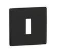 Quality image of Tupai Rapido 5S Line Key Escutcheons on 5mm Slimline Square Rose - Pearl Black | Sku. tescks5smb | available from Trade Door Handles.