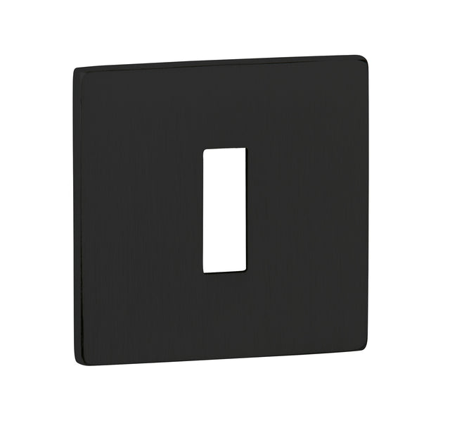 Quality image of Tupai Rapido 5S Line Key Escutcheons on 5mm Slimline Square Rose - Pearl Black | Sku. tescks5smb | available from Trade Door Handles.