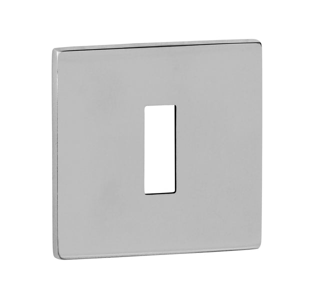 Quality image of Tupai Rapido 5S Line Key Escutcheons on 5mm Slimline Square Rose - Bright Polished Chrome | Sku. tescks5spc | available from Trade Door Handles.