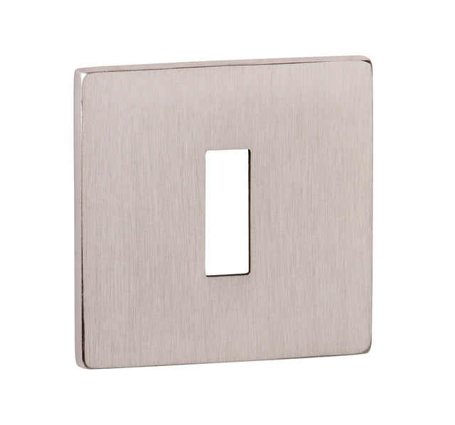 Quality image of Tupai Rapido 5S Line Key Escutcheons on 5mm Slimline Square Rose - Pearl Nickel | Sku. tescks5spl | available from Trade Door Handles.