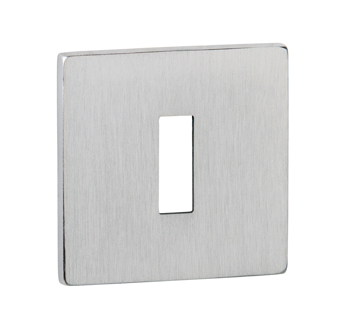 Quality image of Tupai Rapido 5S Line Key Escutcheons on 5mm Slimline Square Rose - Satin Chrome | Sku. tescks5ssc | available from Trade Door Handles.