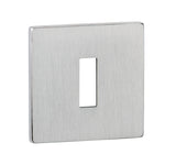 Quality image of Tupai Rapido 5S Line Key Escutcheons on 5mm Slimline Square Rose - Satin Chrome | Sku. tescks5ssc | available from Trade Door Handles.