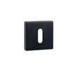 Quality image of Tupai Rapido Curva/QuadraLine Key Escutcheons on Square Rose - Pearl Black | Sku. tescksmb | available from Trade Door Handles.