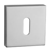 Quality image of Tupai Rapido Curva/QuadraLine Key Escutcheons on Square Rose - Bright Polished Chrome | Sku. tesckspc | available from Trade Door Handles.