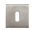 Quality image of Tupai Rapido Curva/QuadraLine Key Escutcheons on Square Rose - Pearl Nickel | Sku. tesckspl | available from Trade Door Handles.