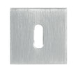 Quality image of Tupai Rapido Curva/QuadraLine Key Escutcheons on Square Rose - Satin Chrome | Sku. tesckssc | available from Trade Door Handles.