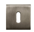Quality image of Tupai Rapido Curva/QuadraLine Key Escutcheons on Square Rose - Titanium | Sku. tesckstt | available from Trade Door Handles.