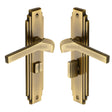High quality image of the Heritage Brass Door Handle Bathroom Set Tiffany Design Antique Finish | Sku. tif5230-at | Discounted prices available from Trade Door Handles