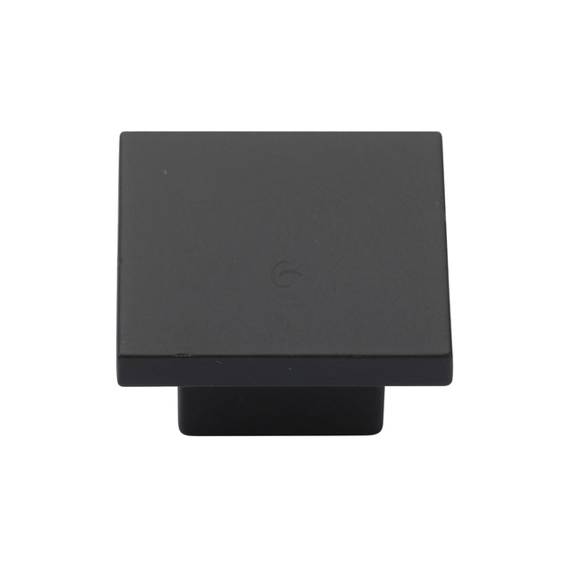 High quality image of the M.Marcus Classic Square Cabinet Knob Matt Black Silk Touch Finish 32mm | Sku. tk1254-032-sbk | Discounted prices available from Trade Door Handles