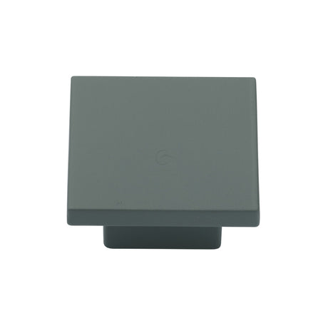 High quality image of the M.Marcus Classic Square Cabinet Knob Green Silk Touch Finish 32mm | Sku. tk1254-032-sgr | Discounted prices available from Trade Door Handles