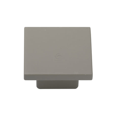 High quality image of the M.Marcus Classic Square Cabinet Knob Grey Silk Touch Finish 32mm | Sku. tk1254-032-stg | Discounted prices available from Trade Door Handles