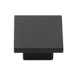 High quality image of the M.Marcus Classic Square Cabinet Knob Matt Black Silk Touch Finish 40mm | Sku. tk1254-040-sbk | Discounted prices available from Trade Door Handles