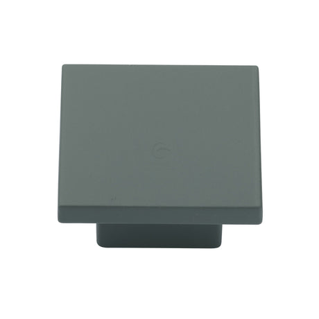 High quality image of the M.Marcus Classic Square Cabinet Knob Green Silk Touch Finish 40mm | Sku. tk1254-040-sgr | Discounted prices available from Trade Door Handles